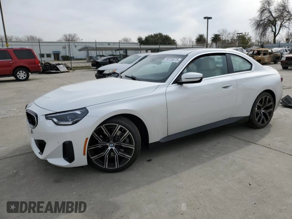 2023 BMW 2 Series 230i with VIN 3MW23CM00P8C80060, listed as a Copart auction lot 39725573 with 0 mi miles. Bid and sale history available at carsss.com. Image 1.