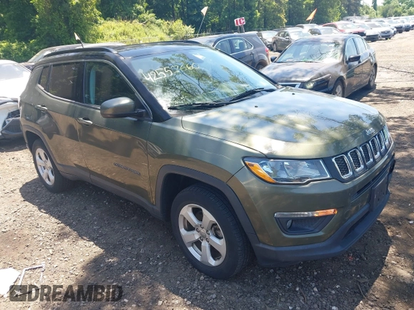 2018 Jeep Compass Latitude with VIN 3C4NJDBB5JT200840, listed as a IAAI auction lot 42557660 with 39,489 mi miles and . Bid and sale history available at DreamBid. Image 1.