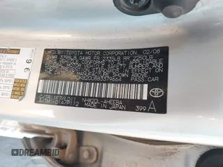 2008 Toyota Prius with VIN JTDKB20U883379664, listed as a IAAI auction lot 42234485 with Not Provided miles and . Bid and sale history available at DreamBid. Image 9.