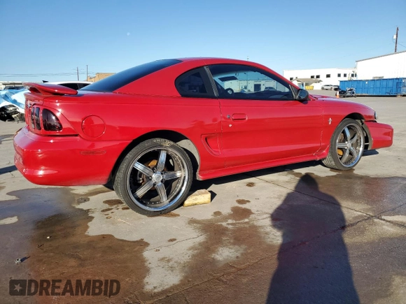 1996 Ford Mustang with VIN 1FALP4041TF234741, listed as a Copart auction lot 85277894 with 113,353 mi miles and Salvage Title. Bid and sale history available at carsss.com. Image 3.