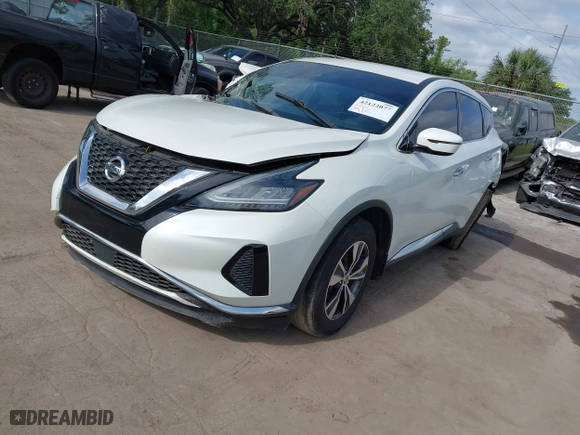2020 Nissan Murano S with VIN 5N1AZ2AJ6LN163493, listed as a IAAI auction lot 42122077 with 43,989 mi miles. Bid and sale history available at carsss.com. Image 17.