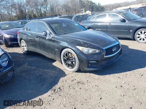 2014 Infiniti Q50 Hybrid Sport with VIN JN1AV7AP9EM691834, listed as a IAAI auction lot 41703454 with Not Provided miles and . Bid and sale history available at DreamBid. Image 1.