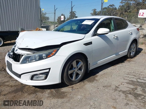 2015 Kia Optima LX with VIN 5XXGM4A76FG456677, listed as a IAAI auction lot 41976831 with 138,008 mi miles. Bid and sale history available at carsss.com. Image 17.