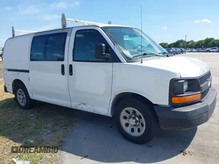 2012 Chevrolet Express Cargo with VIN 1GCSGAFX7C1176377, listed as a IAAI auction lot 42151964 with 264,598 mi miles and . Bid and sale history available at DreamBid. Image 1.