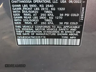 2022 Volkswagen Atlas SE z VIN 1V2JE2CA7NC225719, wystawiony jako Copart lot #83325534 z przebiegiem 48 858 mil mil oraz Szkoda całkowita • Salvage title. Historia ofert i sprzedaży dostępna na DreamBid. Obrazek 13.