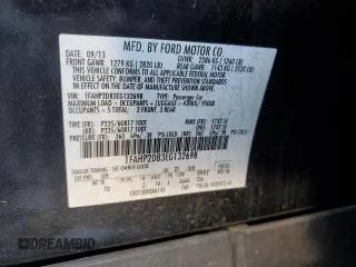 2014 Ford Taurus SE with VIN 1FAHP2D83EG132698, listed as a Copart auction lot 48395155 with 39,247 mi miles and Salvage Title. Bid and sale history available at carsss.com. Image 14.