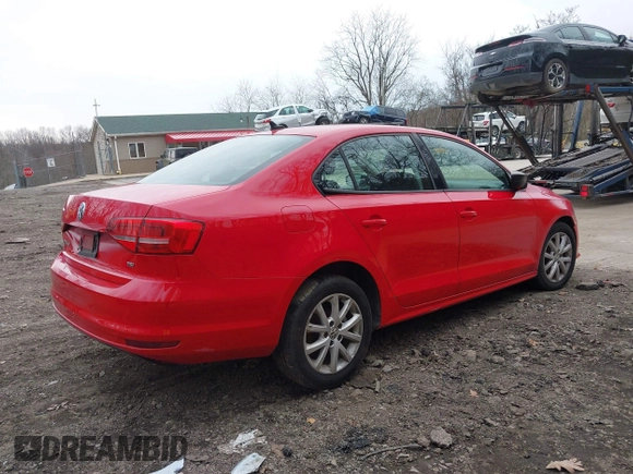 2015 Volkswagen Jetta Sedan 1.8T SE with VIN 3VWD17AJXFM303014, listed as a IAAI auction lot 41953494 with 92,145 mi miles. Bid and sale history available at carsss.com. Image 4.