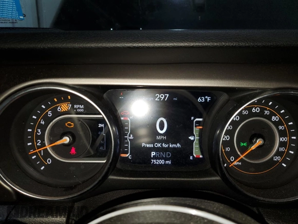 2020 Jeep Wrangler Sport S с VIN 1C4GJXAN0LW208914, выставлен на аукционе Copart как лот 54776855 с пробегом 75 200 миль миль и Списание • Salvage title. История ставок и продаж доступна на DreamBid. Изображение 9.