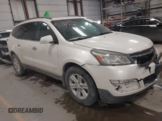 2013 Chevrolet Traverse LT with VIN 1GNKVJKD1DJ156569, listed as a IAAI auction lot 41535280 with 123,019 mi miles and . Bid and sale history available at DreamBid. Image 1.