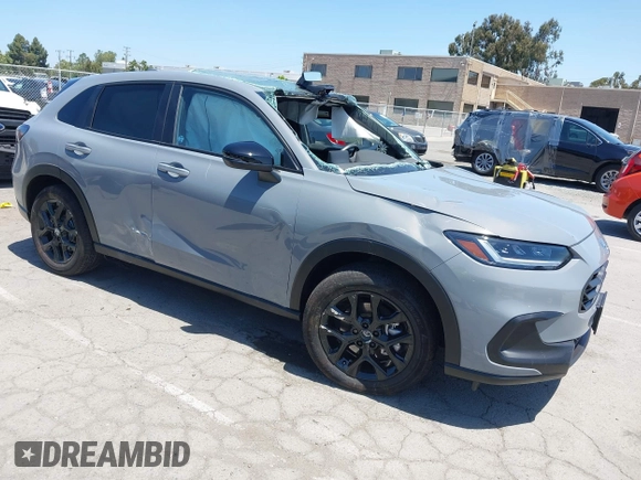 2024 Honda HR-V Sport with VIN 3CZRZ1H52RM729575, listed as a IAAI auction lot 42360144 with 10,906 mi miles and . Bid and sale history available at DreamBid. Image 1.