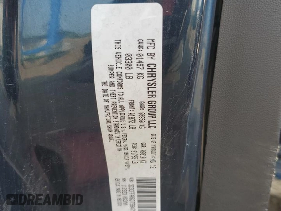 2013 FIAT 500 Pop with VIN 3C3CFFAR6DT584753, listed as a Copart auction lot 59930995 with 123,347 mi miles and Clean title. Bid and sale history available at DreamBid. Image 12.