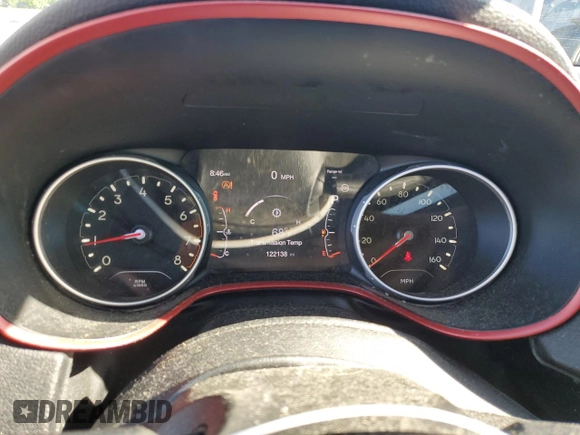 2020 Jeep Compass Trailhawk with VIN 3C4NJDDB6LT195910, listed as a Copart auction lot 55456015 with 122,138 mi miles and Salvage title. Bid and sale history available at DreamBid. Image 9.