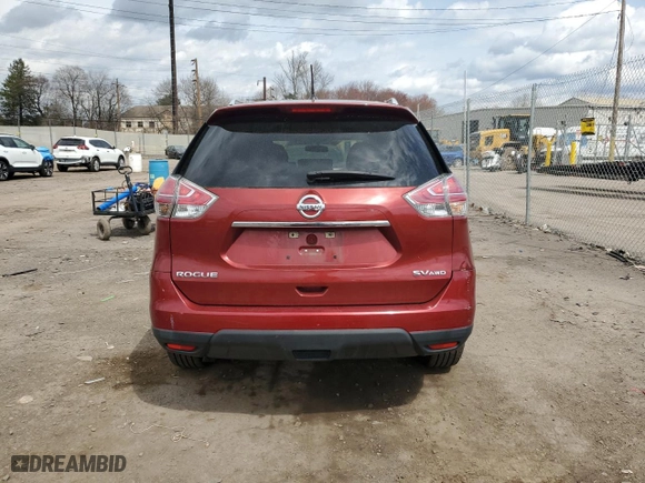 2015 Nissan Rogue SL with VIN 5N1AT2MV3FC822050, listed as a Copart auction lot 50975215 with 84,696 mi miles and Salvage Title. Bid and sale history available at carsss.com. Image 6.