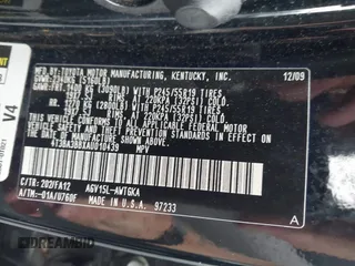 2010 Toyota Venza z VIN 4T3BA3BBXAU010439, wystawiony jako IAAI lot #42470971 z przebiegiem 194 660 mil mil oraz . Historia ofert i sprzedaży dostępna na DreamBid. Obrazek 9.