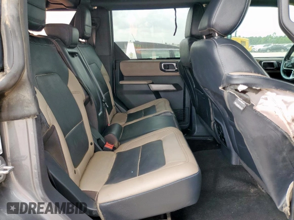 2022 Ford Bronco с VIN 1FMEE5DP9NLA72991, выставлен на аукционе Copart как лот 56551355 с пробегом 2 692 миль миль и Списание • Salvage title. История ставок и продаж доступна на DreamBid. Изображение 11.