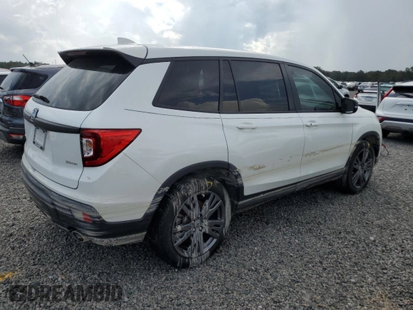 2021 Honda Passport EX-L with VIN 5FNYF7H53MB008417, listed as a Copart auction lot 73787554 with 0 mi miles and Salvage Title. Bid and sale history available at carsss.com. Image 3.