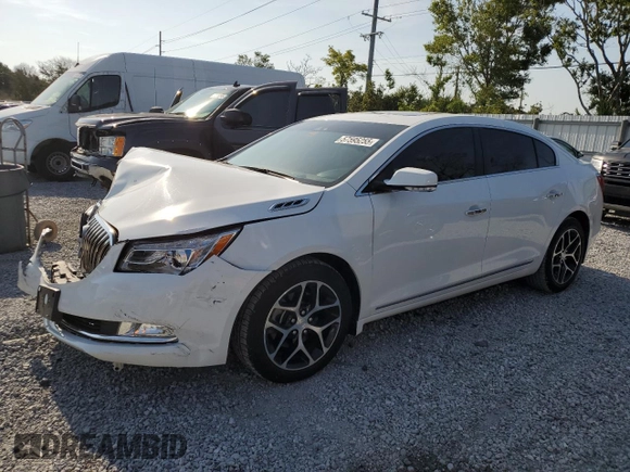 2016 Buick LaCrosse Sport Touring with VIN 1G4G45G3XGF172622, listed as a Copart auction lot 57595255 with 63,893 mi miles and Salvage title. Bid and sale history available at DreamBid. Image 1.