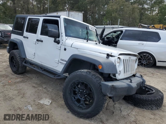2018 Jeep Wrangler Unlimited Sport S with VIN 1C4BJWDGXJL849522, listed as a Copart auction lot 48964995 with 104,910 mi miles and Salvage title. Bid and sale history available at DreamBid. Image 4.