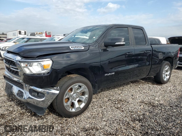 2022 Ram 1500 Big Horn z VIN 1C6RREBG2NN202103, wystawiony jako Copart lot #46644485 z przebiegiem 53 375 mil mil oraz Czysty tytuł • Clean title. Historia ofert i sprzedaży dostępna na DreamBid. Obrazek 1.