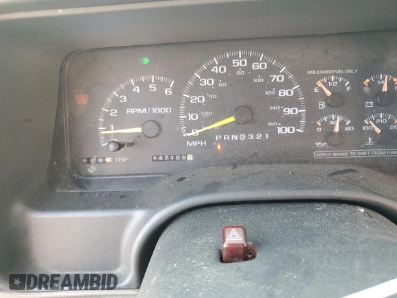 1998 Chevrolet Silverado 1500 with VIN 1GCEK14R1WZ203739, listed as a Copart auction lot 77809444 with 147,168 mi miles and Salvage Title. Bid and sale history available at DreamBid. Image 9.