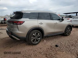 2023 Infiniti QX60 Luxe with VIN 5N1DL1FS1PC354203, listed as a Copart auction lot 59035505 with 16,630 mi miles and Salvage title. Bid and sale history available at DreamBid. Image 3.