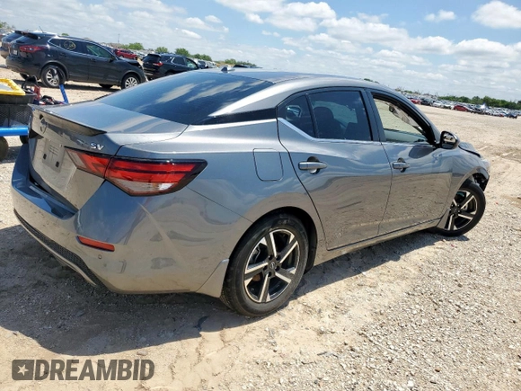2024 Nissan Sentra SV with VIN 3N1AB8CVXRY217033, listed as a Copart auction lot 58655825 with 21,531 mi miles and Salvage title. Bid and sale history available at DreamBid. Image 3.
