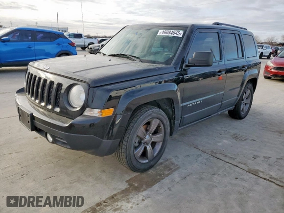 2014 Jeep Patriot Latitude with VIN 1C4NJPFA9ED754607, listed as a Copart auction lot 46094045 with 121,890 mi miles and Clean Title. Bid and sale history available at carsss.com. Image 1.