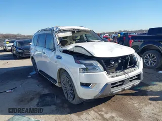 2021 Nissan Armada Platinum with VIN JN8AY2DA4M9371454, listed as a IAAI auction lot 41685753 with 1 mi miles. Bid and sale history available at carsss.com. Image 1.