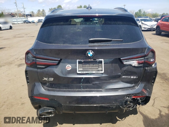 2024 BMW X3 xDrive30i z VIN 5UX53DP03R9U49903, wystawiony jako Copart lot #53373785 z przebiegiem 15 944 mil mil oraz Szkoda całkowita • Salvage title. Historia ofert i sprzedaży dostępna na DreamBid. Obrazek 6.