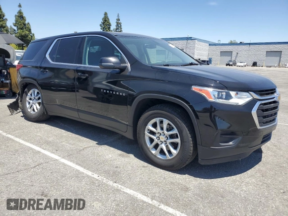 2021 Chevrolet Traverse LS with VIN 1GNERFKWXMJ242575, listed as a Copart auction lot 57480565 with 105,810 mi miles and Salvage title. Bid and sale history available at DreamBid. Image 4.