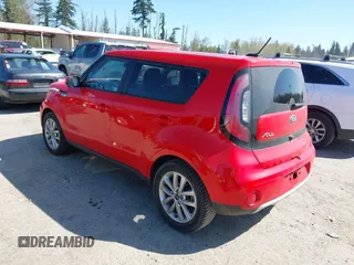 2018 Kia Soul + with VIN KNDJP3A56J7562327, listed as a IAAI auction lot 42014736 with 34,260 mi miles. Bid and sale history available at carsss.com. Image 3.