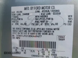 2005 Ford Escape XLT z VIN 1FMYU931X5KA69477, wystawiony jako IAAI lot #42576724 z przebiegiem 143 747 mil mil oraz . Historia ofert i sprzedaży dostępna na DreamBid. Obrazek 9.