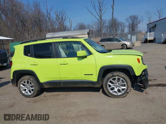 2017 Jeep Renegade Altitude with VIN ZACCJBBB1HPF11677, listed as a IAAI auction lot 41711727 with 58,527 mi miles and . Bid and sale history available at DreamBid. Image 13.