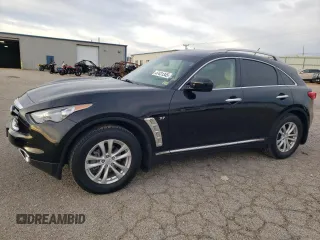 2014 Infiniti QX70 with VIN JN8CS1MU6EM452341, listed as a Copart auction lot 47431345 with 102,247 mi miles and Salvage Title. Bid and sale history available at DreamBid. Image 1.