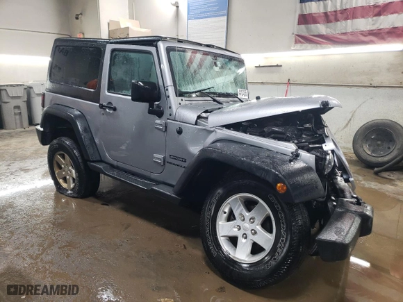 2015 Jeep Wrangler Sport with VIN 1C4AJWAG4FL520242, listed as a Copart auction lot 44134365 with 118,424 mi miles and Salvage Title. Bid and sale history available at carsss.com. Image 4.