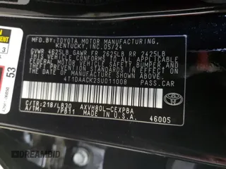 2025 Toyota Camry LE with VIN 4T1DAACK2SU011008, listed as a Copart auction lot 49677425 with Not Provided miles and Salvage Title. Bid and sale history available at carsss.com. Image 14.
