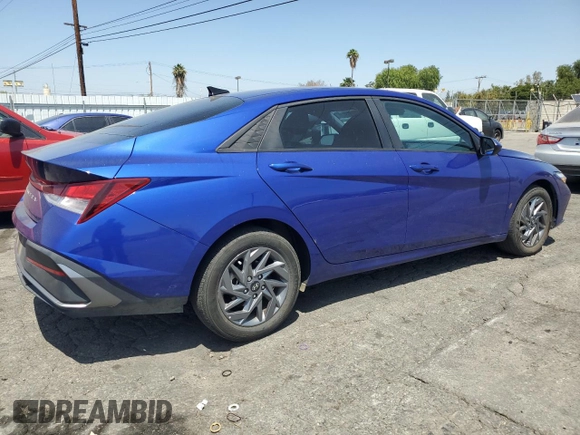 2024 Hyundai Elantra SEL with VIN KMHLM4DG1RU697941, listed as a Copart auction lot 53869435 with 13,915 mi miles and Salvage title. Bid and sale history available at DreamBid. Image 3.
