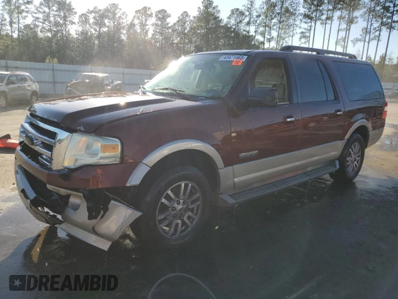 2008 Ford Expedition EL Eddie Bauer with VIN 1FMFK17558LA51642, listed as a Copart auction lot 43471465 with 0 mi miles and Salvage Title. Bid and sale history available at carsss.com. Image 1.