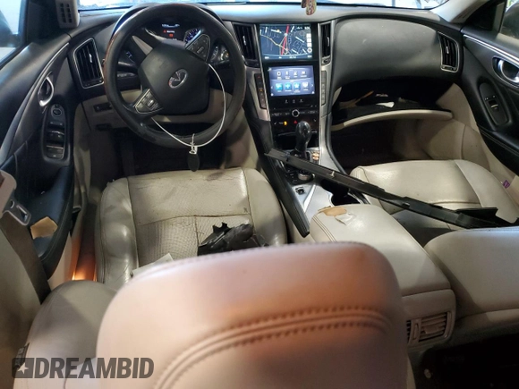 2014 Infiniti Q50 Hybrid Sport with VIN JN1AV7AP2EM690640, listed as a Copart auction lot 46405715 with 230,507 mi miles and Salvage Title. Bid and sale history available at carsss.com. Image 8.
