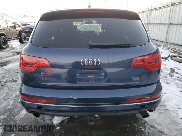 2012 Audi Q7 3.0L TDI Premium Plus with VIN WA1LMAFE0CD001442, listed as a Copart auction lot 87826815 with 133,307 mi miles and Salvage Title. Bid and sale history available at carsss.com. Image 6.