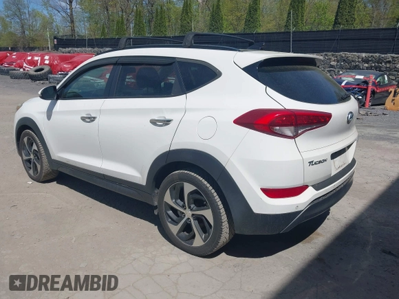 2016 Hyundai Tucson Eco with VIN KM8J3CA22GU076489, listed as a IAAI auction lot 42169732 with 153,597 mi miles. Bid and sale history available at carsss.com. Image 3.