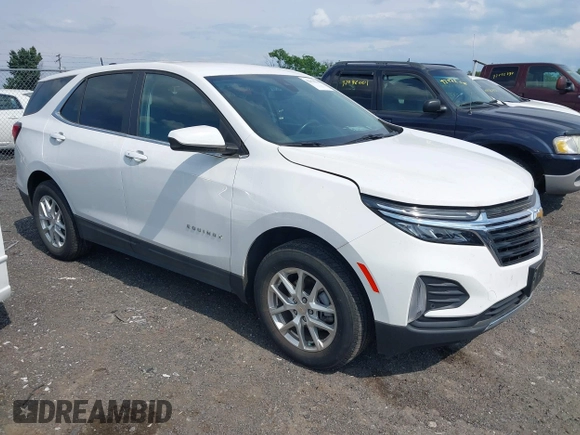 2022 Chevrolet Equinox LT z VIN 3GNAXUEV9NL174839, wystawiony jako IAAI lot #42470518 z przebiegiem 18 709 mil mil oraz . Historia ofert i sprzedaży dostępna na DreamBid. Obrazek 1.