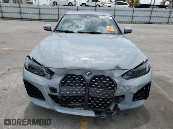 2022 BMW 4 Series 430i with VIN WBA63AV00NFM54895, listed as a Copart auction lot 59437215 with Not provided miles and Salvage title. Bid and sale history available at DreamBid. Image 5.
