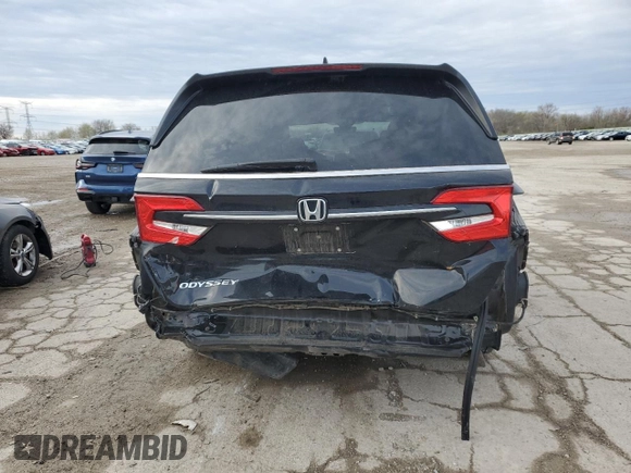 2022 Honda Odyssey EX-L with VIN 5FNRL6H70NB031177, listed as a Copart auction lot 51262515 with 53,629 mi miles and Salvage Title. Bid and sale history available at DreamBid. Image 6.