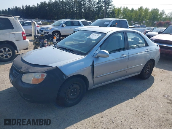 2007 Kia Spectra EX with VIN KNAFE121175389331, listed as a IAAI auction lot 42078709 with 199,324 mi miles. Bid and sale history available at carsss.com. Image 2.
