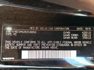 2011 Volvo S40 with VIN YV1672MS2B2538956, listed as a Copart auction lot 89078845 with 172,865 mi miles and Salvage Title. Bid and sale history available at carsss.com. Image 12.