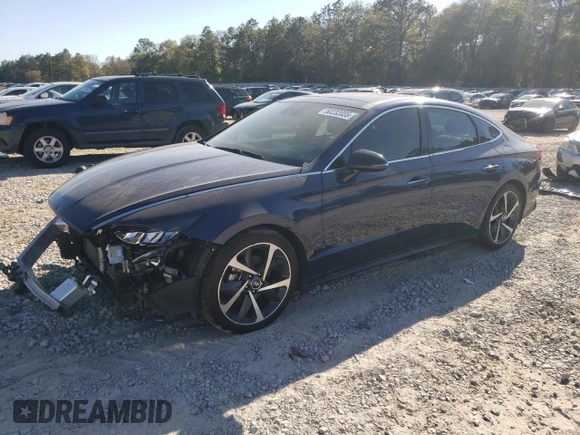 2021 Hyundai Sonata SEL Plus with VIN 5NPEJ4J27MH133132, listed as a Copart auction lot 50232035 with 88,306 mi miles and Salvage Title. Bid and sale history available at DreamBid. Image 1.