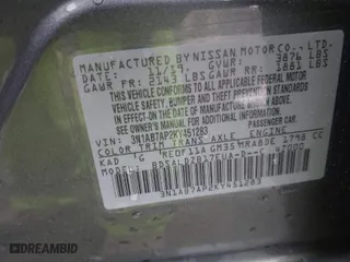 2019 Nissan Sentra S with VIN 3N1AB7AP2KY451283, listed as a IAAI auction lot 41775863 with 104,419 mi miles. Bid and sale history available at carsss.com. Image 9.