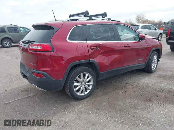 2017 Jeep Cherokee Limited with VIN 1C4PJMDSXHW622175, listed as a IAAI auction lot 41862930 with 118,153 mi miles and . Bid and sale history available at DreamBid. Image 4.