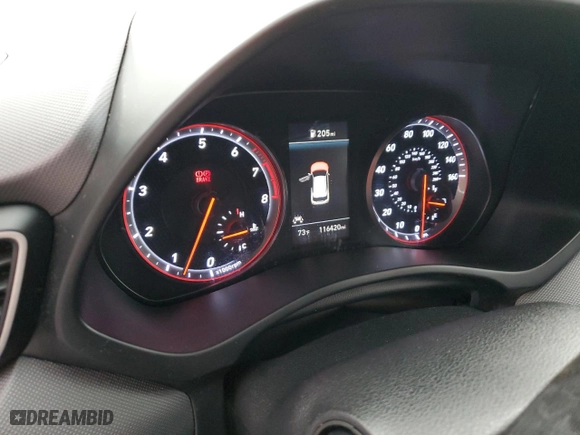 2019 Hyundai Veloster Turbo R-Spec with VIN KMHTH6AB9KU015919, listed as a Copart auction lot 79697724 with 116,420 mi miles and Salvage Title. Bid and sale history available at carsss.com. Image 9.